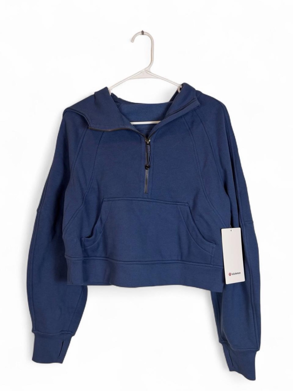 lululemon athletica Navy Half-Zip Cropped Hoodie